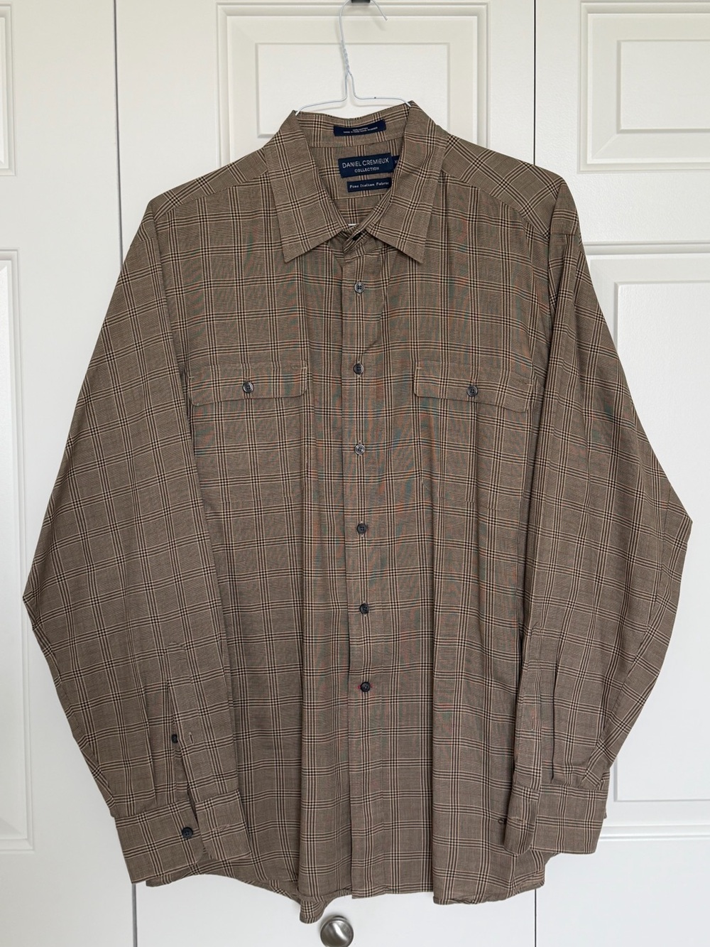 Daniel Cremieux Brown Plaid Dress Shirt